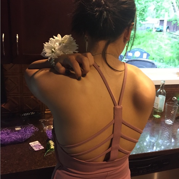 Blush pink formal with side slit - Picture 6 of 6